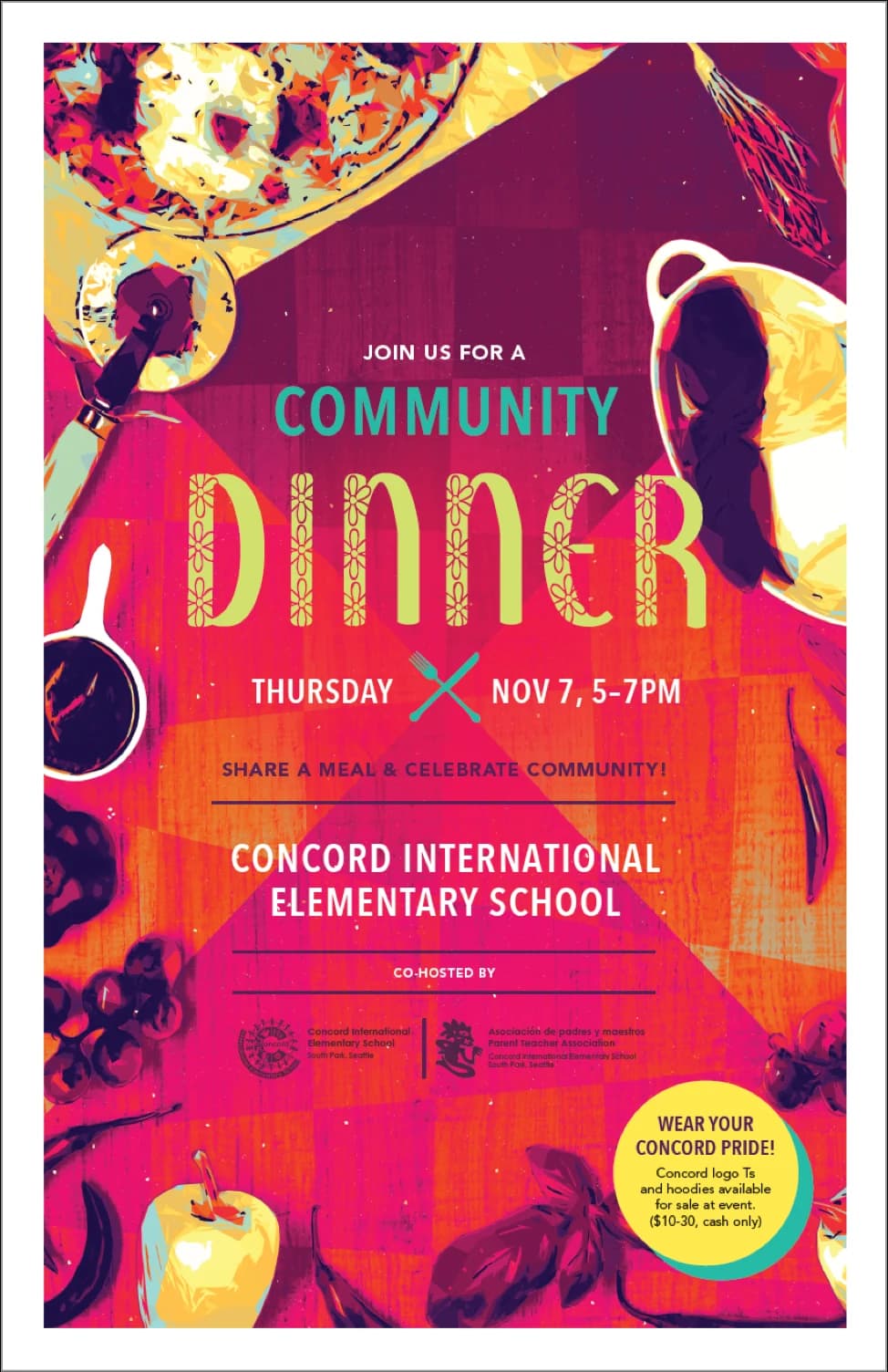 Community dinner poster