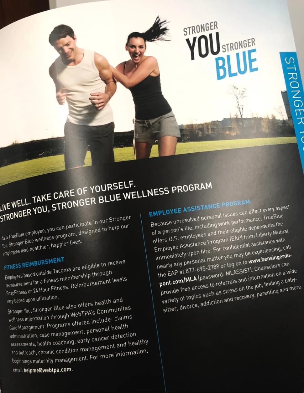 Benefits enrollment guide spread